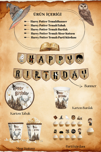Big Party Harry Potter Themed Party Set 59 Pieces