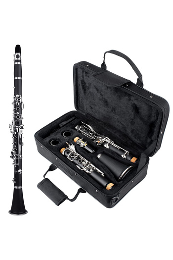Depox Clarinet, Musical Virtue, 17 keys, 67 cm, black, bag included