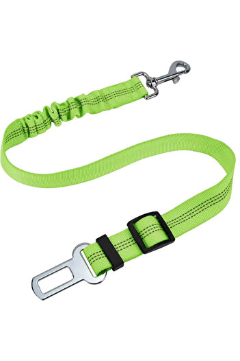 Choice green Dog Safety Leash Adjustable Retractable Cushioning Elastic Pet Leash Car Seat Seat Belt Safety
