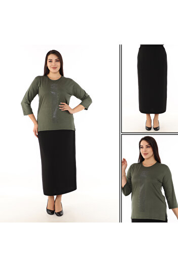 İDEAL Collection Plus Size Pencil Skirt