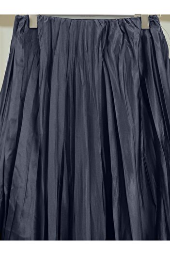 HİJABAYA Satin Satin Skirt with Elastic Waist