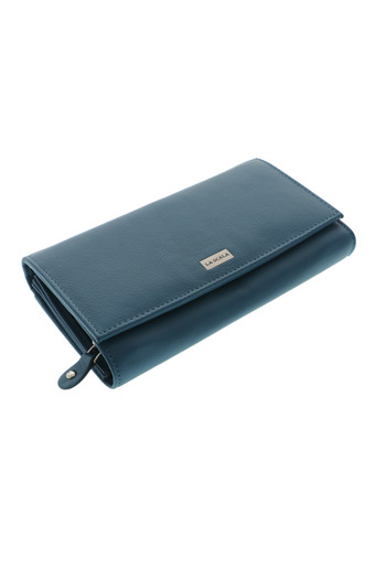 GiftExpress Women's turquoise wallet made of genuine leather La Scala 18cm