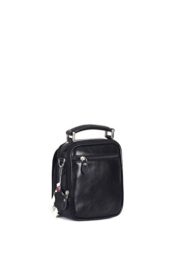 Aka Black Leather Clutch Bag - Plain Model 366