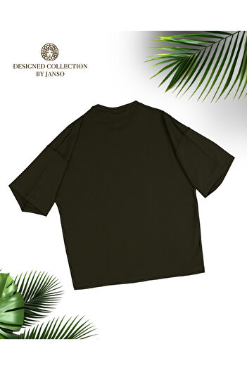 jansogroup -Women's Printed Short Sleeve Tshirt Large Size Oversize Cotton