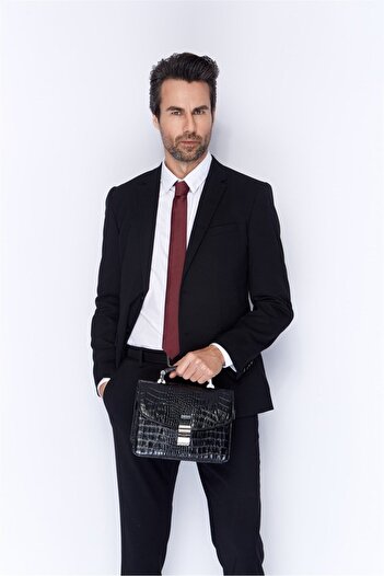 Aka Leather Black Portfolio Bag 132 12