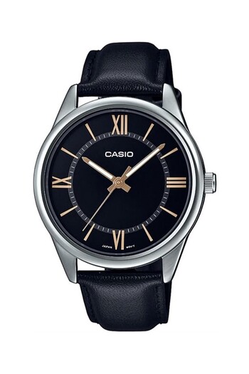 Casio Case Metalic Cord Black Color Men's Wristwatch