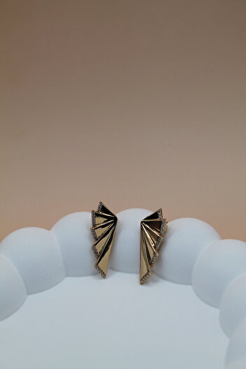 Luvix Design Xuping Stone Detailed Geometric Design Earrings