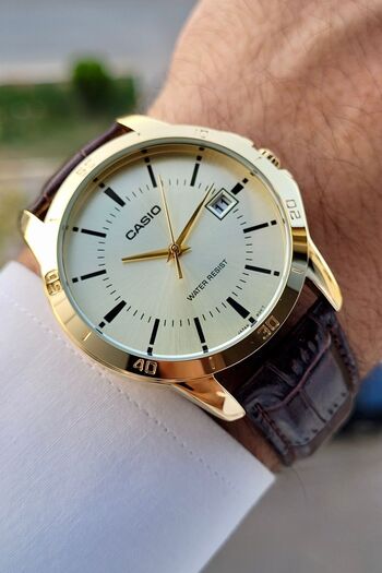Casio Brown Color 2 Years Warranty Men's Wristwatch