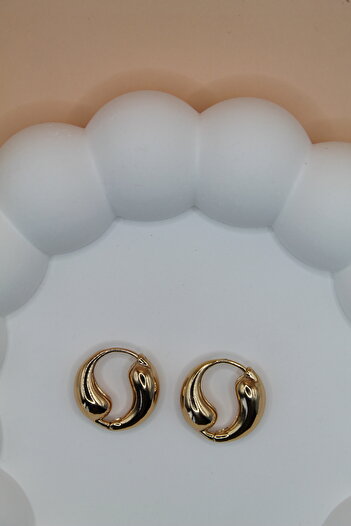 Luvix Design Xuping Wave Form Hoop Earrings