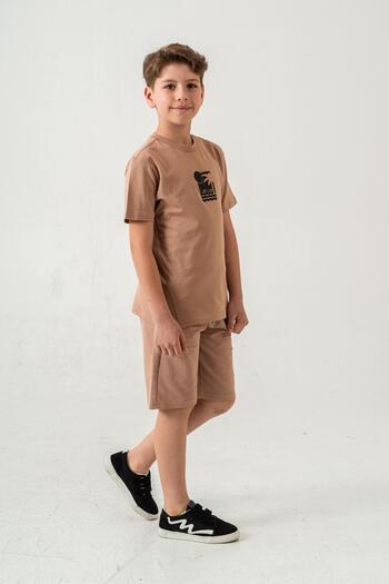 Mışıl Kids Surf Printed Boy Shorts - Σετ μπλουζάκι