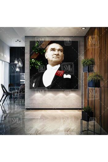 SML TABLO Mustafa Kemal Atatürk Chp Guler Batista Pictură pătrată pe pânză