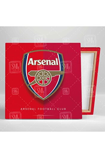 SML TABLO Arsenal Futbol Kulübü Logosu Arsenal Futball Club Kare Kanvas Tablo