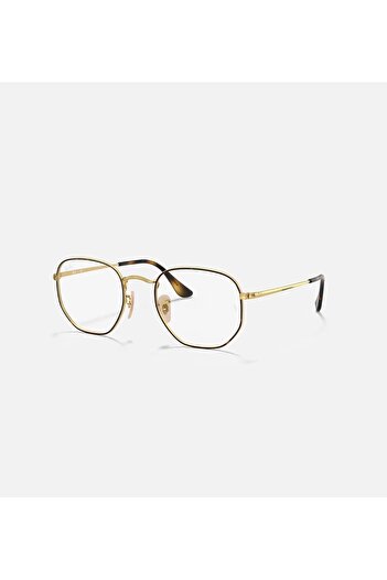 Ray-Ban Hexagonal Eyeglasses RX 6448 2945 Size 54 Havana/Gold Frame
