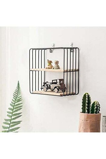 HALAMODO Bathroom Wall Shelf Black/Brown One Size