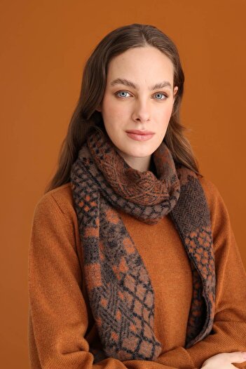 Desen Triko Women's Forty Patch Patterned Kaşkol 28