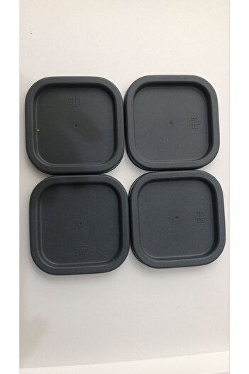 LAV 4 Pcs Spare Storage Container Lid Gray - 270 Cc