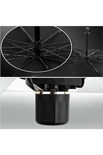Generic Car Windshield Sun Shade Umbrella Foldable UV Sunshade Cover with Leather Storage Pocket (140×80 cm)
