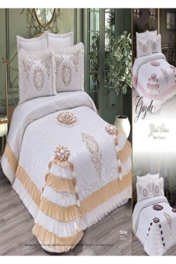 Madamca Gözde 4 Pieces Satin Bed Cover