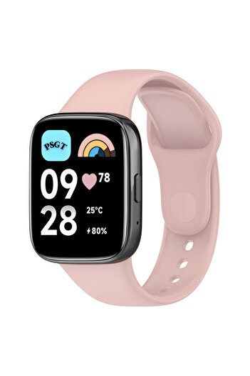 PSGT Xiaomi Redmi Watch3 Active/lite Uyumlu Kordon Spor Şık Tasarım Yumuşak Jel Silikon Kayış