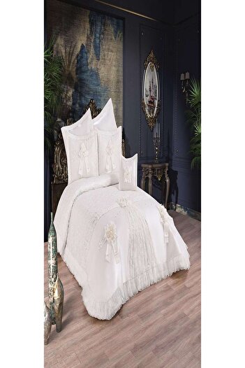 Madamca Sea 4 Pieces Satin Bed Cover