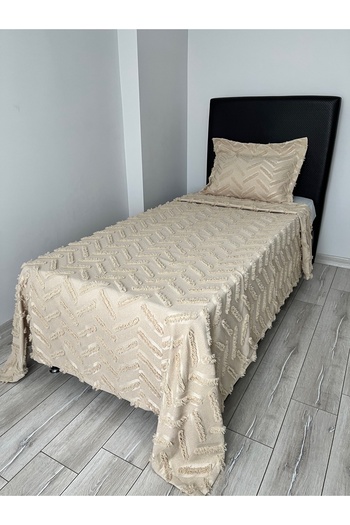 CANDAN ÇEYİZ Bohemian Arlina Geo Modern Single Coffee Multi-Purpose Cover Bedspread Pike