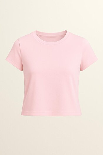 HAKKE Bagel Collar Ribbed T-Shirt