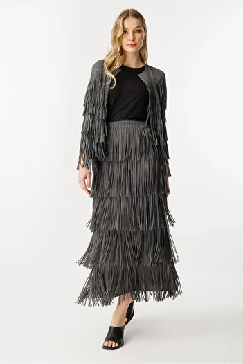 Ghisa Tassel Detailed Suit Anthracite