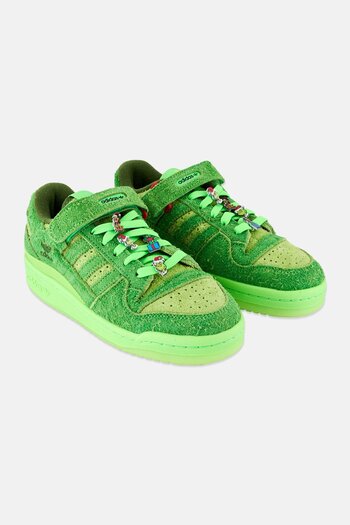 adidas Kids Boy Forum Low The Grinch Velcro Closure Outdoor Shoes, Lime