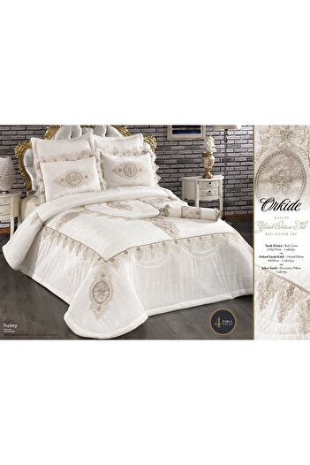 Madamca Orchid Velour Bed Cover
