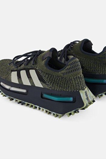 adidas Kids Boy NMD_S1 J Lace Up Outdoor Shoes, Olive