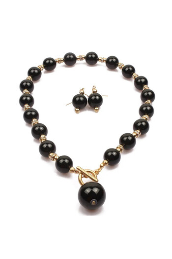 SIC MODA Pearl Necklace and Earrings Set SIC MODA 5675F