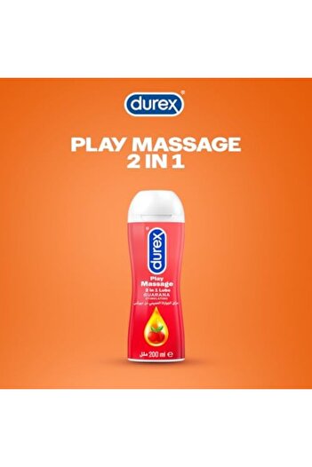 Durex Play Massage 2 in 1 Lubricant, Stimulating, Guarana - 200ml (Packaging May Vary)