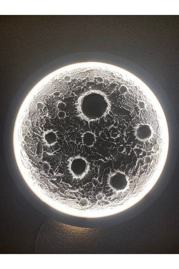 Parmetsan Led Işıklı Duvar tablosu mars gezegen el yapımı