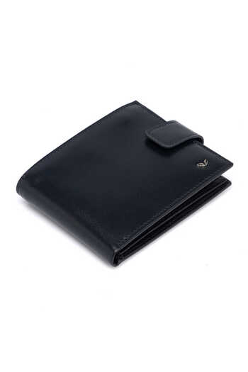 Tergan Navy Blue Genuine Leather Men's Wallet - S1Ce00001567-H86