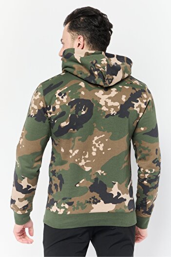 adidas Men Sportswear Fit Camouflage Outdoor Hoodie, Multicolor