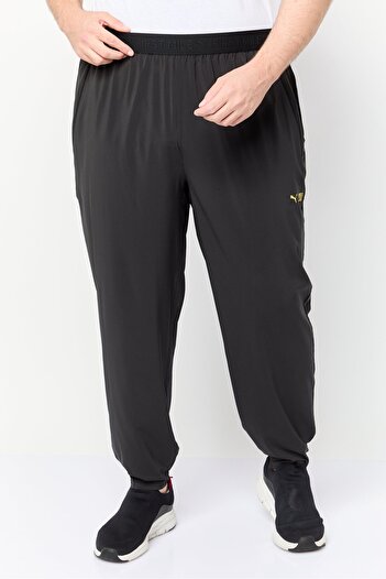 Puma Men Sportswear Fit Brand Logo Outdoor Sweatpants, Black