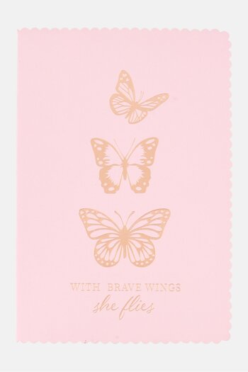 Tahari With Brave Wings She Flies Bind Notebook, Pink