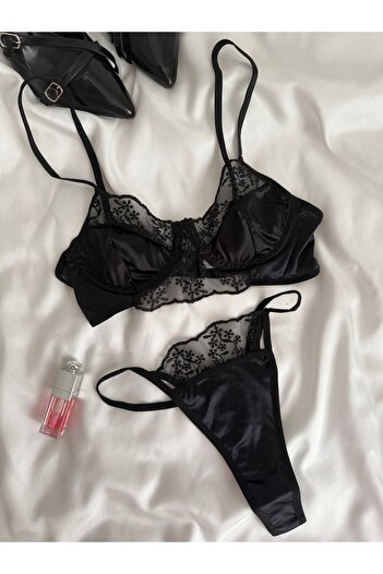 EDLİNGERİE Black Leona Bralet Set