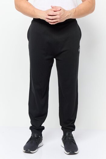 PAUL FRANK Men Regular Fit Brand Logo Jogger Pants, Black