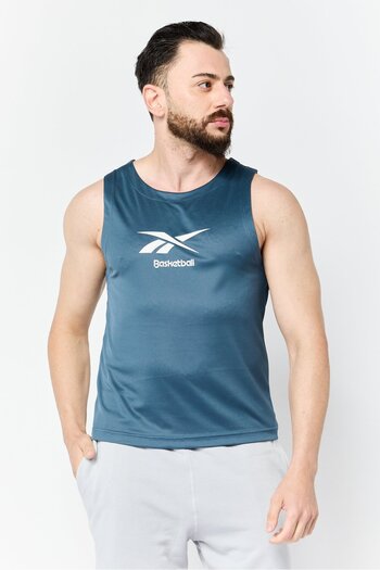 Reebok Men Sportswear Fit Sleeveless Training Vest, Blue