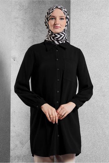 Alvina 45073 Model Shirt Collar Hijab Tunic