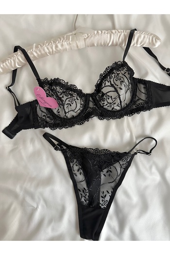 EDLİNGERİE Black Black Swan Bralet Set