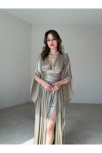 Mooi Butik Aria Maxi Dress 8548 - Gold