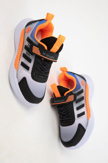 SOHO Black-Orange Kids Sneaker 20312