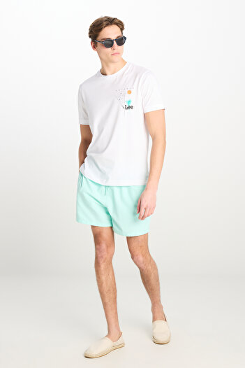Lee Regular Fit Regular Cut Normal Waist Mint Green Swim Shorts