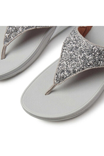 Fitflop Lulu shimmerfoil toe-thongs - silver