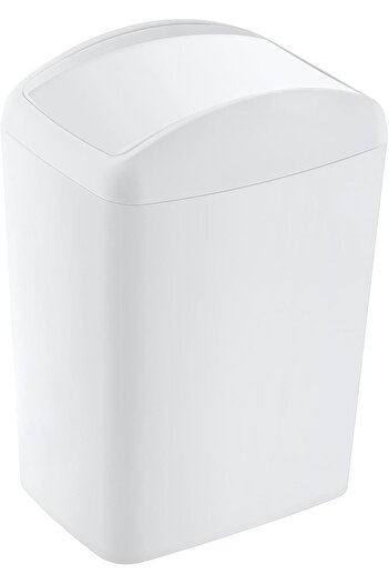 STOREMAX Polysight Soft Trash Can Swivel Lid 5 Lt White Trendzap 467437