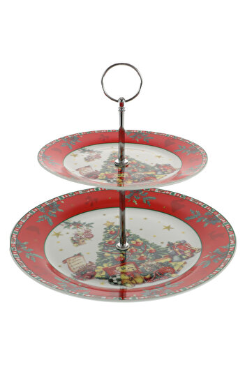 GiftExpress Christmas tree tiered platter