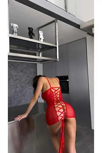Nightlight Women's Tulle See-Through Deep Back Slit Fancy Dress