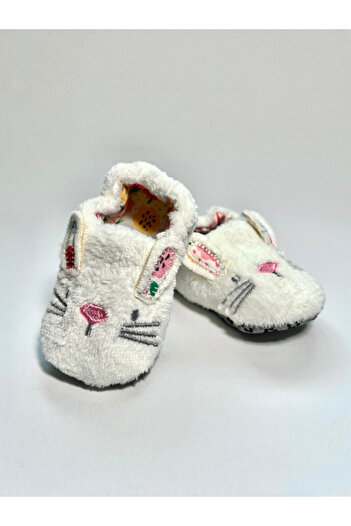 NonaPattini Plush Baby Booties with Rabbit Figure